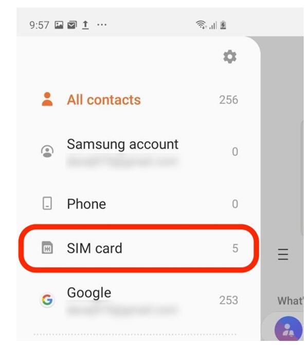 How to Transfer Contacts from Android to iPhone using SIM Card - Step 2